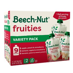 Beech-Nut Fruities Baby Food Pouch Variety Pack - 3.5oz/9ct - 1 of 4