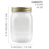 Cornucopia Brands Small Plastic Mason Coin Bank 16oz Jars, 4pk, w/ Slotted Lids - 3 of 4