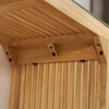 Anybear Natural Pine Dining Long Bench and Table Set with Small Tempered Glass Top Indoor Furniture Set - 4 of 4