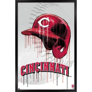 Trends International MLB Cincinnati Reds - Drip Helmet 22 Framed Wall Poster Prints - 1 of 4