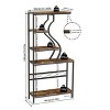 Artloge 5 Tier Metal Plant Stand Flower Holder Shelf Garden Flower Pots Organizer Bookcase Storage Cabinet Rack for Patio Livinging Room Hallway - 3 of 4