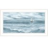 HomeRoots Three Sailboats White Framed Print Wall Art - 4 of 4