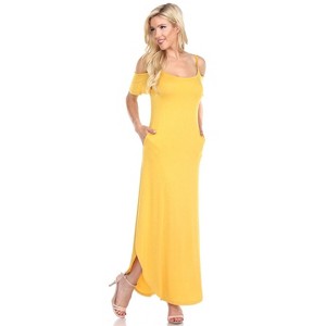 Women's Cold Shoulder Lexi Maxi Dress with Pockets - White Mark - 1 of 4