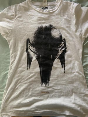 Women\'s Star Wars The Helmet : Target T-shirt Mandalorian Metallic