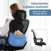 NicBex Adjustable Height Swivel Home Office Mesh Chairs with Fixed Armrest and Adjustable Headrest for Work Study - 4 of 4