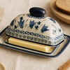 Blue Rose Polish Pottery 1377 Zaklady Butter Dish - 2 of 4