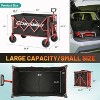 MaseiKar Heavy Duty 350 Lbs Capacity Collapsible Wagon, Outdoor Folding Camping Wagons, Grocery Portable Utility Cart, Adjustable Rolling Carts - 2 of 4