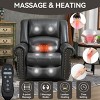 Power Lift Recliner Chair Heat Massage Dual Motor Infinite Position,Heavy Duty Motion Mechanism With USB Ports,Lift And Recline Chairs-Cuddlewood - 3 of 4
