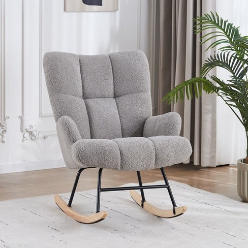 Plush wingback chair hot sale