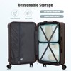 Gulches 3-Piece ABS Spinner Luggage Set (20"/24"/28") - Brown, TSA Lock, Stylish Carry-On Suitcases - 3 of 4