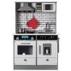 Gardenised Wooden Play Kitchen Toy, Light on Microwave, Cabinet, Sound Electronic Stove, Microwave and Sink Ages 3+ - 2 of 4