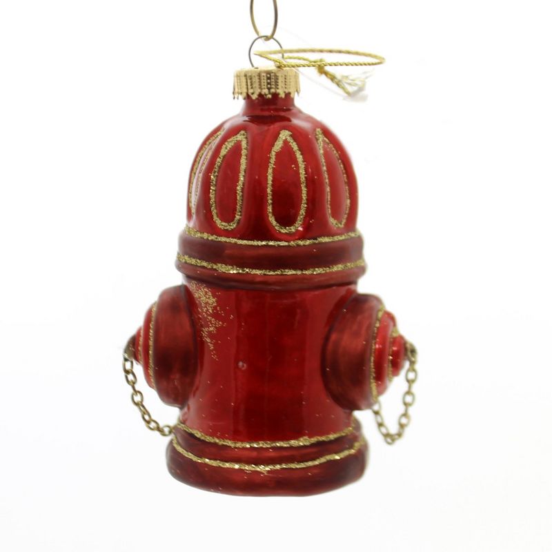 4.75 In Red Fire Hydrant Fire Fighter Tree Ornaments, 2 of 3