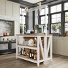 Homhougo Kitchen Island with Power Outlet & LED Lights, Bakers Rack with Storage, Large Kitchen Island Table with 3 Tier wood color - 4 of 4
