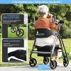 JUJABU Heavy-Duty Foldable Upright Rollator Walker for Seniors with Padded Seat, Adjustable Handles and All-Terrain Wheels - 2 of 4