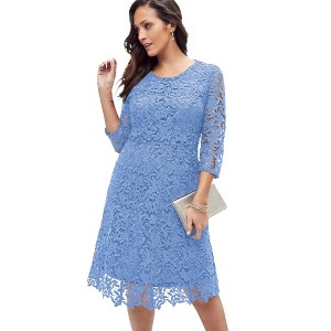 Jessica London Lace Fit & Flare Dress - 1 of 4