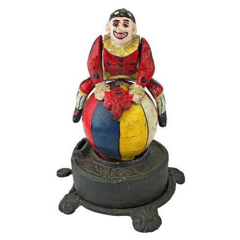 Design Toscano Spinning Acrobat Clown On Globe Authentic Iron ...