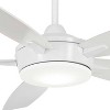 52" Minka Aire Modern Indoor Ceiling Fan with LED Light Remote Control White Etched Opal Glass for Living Room Kitchen Bedroom - 3 of 4