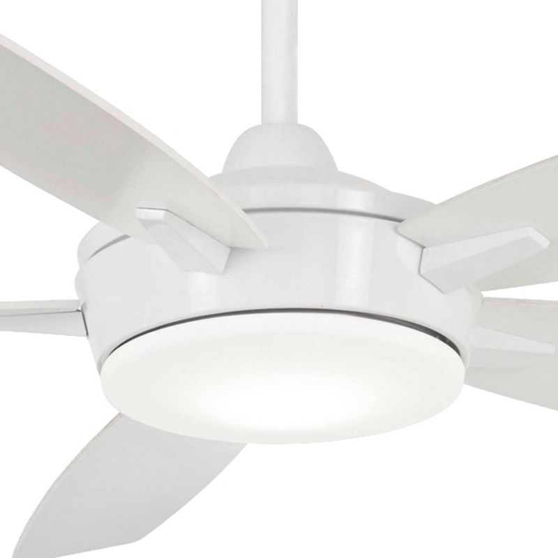 52" Minka Aire Modern Indoor Ceiling Fan with LED Light Remote Control White Etched Opal Glass for Living Room Kitchen Bedroom, 3 of 7