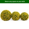 21.6" Artificial Topiary Flower Balls, Set of 2 Decorative Topiary Balls Hanging Grass Ball for Home Decor Indoor and Outdoor - 3 of 4