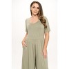 WEST K Women's Jana Plus Size Short Sleeve Knit Jumpsuit - 4 of 4