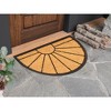 Envelor 18" x 30" Half Round Outdoor Coir Door Mat with Rubber Backing - 3 of 4