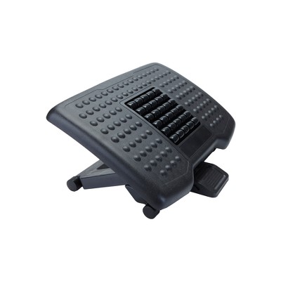 Adjustable Height Foot Rest with Rollers Black - Mind Reader