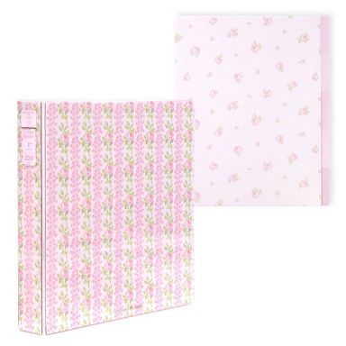 LoveShackFancy x Target - Yoobi Blooming Heirloom 1" Binder and 5-Tab Dividers Strawberry Macaroon