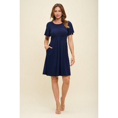 WEST K Women's Elli Short Flutter Sleeve High-Waist Mini Dress