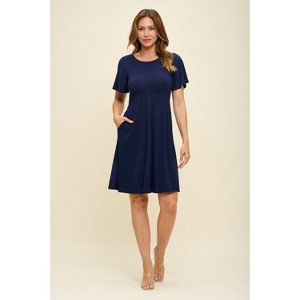 WEST K Women's Elli Short Flutter Sleeve High-Waist Mini Dress - 1 of 4