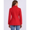INSPIRE CHIC Women's Work Office Winter Overcoat Single Breasted Point Collar Pea Coat - 4 of 4