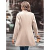 Womens Long Sleeve Blazer Laypel Neck Front Button Long Blazer Jackets Cinched Wasit Blazer Business Casual Outfits Jackets for Office - 2 of 4
