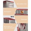 Galvanized Metal 8-Hole Chicken Nesting Box with Egg Tray & Fake Eggs, Rustproof Poultry Laying Box with Perch Rod for Coops - 4 of 4