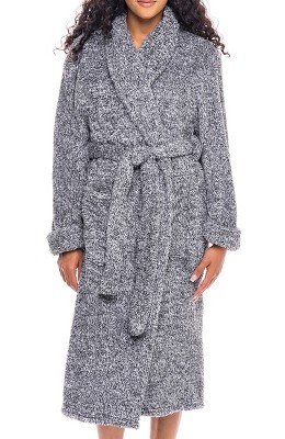 ADR Women's Fuzzy Plush Fleece Robe, Warm Soft Bathrobe for Her
