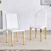 KWPZQEB Dining Chairs Set, Modern Kitchen Chairs with Metal Legs & PU Leather Cushion for Living Room Dining Room Restaurant - 3 of 4