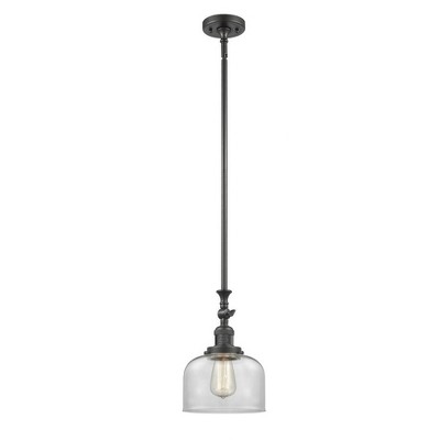 Bell - 1 Light Stem Hung Tiltable Mini Pendant In Industrial Style-14 Inches Tall and 8 Inches Wide