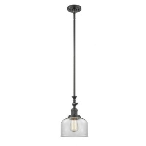 Bell - 1 Light Stem Hung Tiltable Mini Pendant In Industrial Style-14 Inches Tall and 8 Inches Wide - 1 of 1
