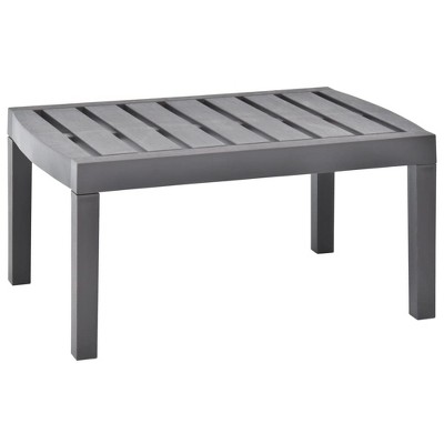 vidaXL Patio Table Mocha 30.7 in.x21.7 in.x15 in. Plastic