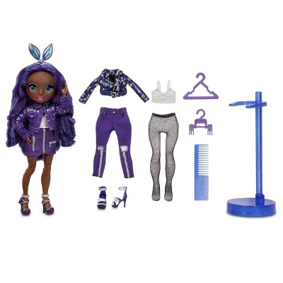 Rainbow High Krystal Bailey – Indigo Fashion Doll with 2 Complete Mix & Match Outfits and Doll Accessories