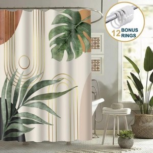LunaLulinlk Shower Curtain with Hooks – Heavy-Duty Mold/Mildew-Resistant - 1 of 4