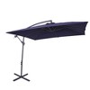 8.2' x 8.2' Square Patio Offset Deck Umbrellas with Cross Base - Wellfor - 3 of 4