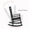 Karl Home | 27 in. Elegant Solid Wood Patio Rocking Chair - 3 of 4