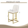 Kumasinova Set of 2 Counter Height Bar Stools, Modern Counter Stools with Metal Legs, Dining Bar Chairs Set, Flexible Dining Chairs - 2 of 4