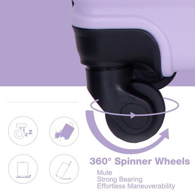 3 Piece Expandable Luggage Set,Hardshell Luggage Sets with Spinner Wheels & TSA Lock,Lightweight Carry on Suitcase Lavender purple