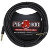 Pig Hog Instrument Cable Black Woven 1/4" to 1/4" Right Angle - 2 of 2