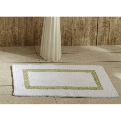 2pc Hotel Collection Bath Rug Set White/Sage - Better Trends