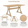 6-Piece Dining Set for 6 ,Rectangular 63" Dining Table with Upholstered Dining Chairs and Dining Bench Smooth Backs for Dining Room, Living Room - 4 of 4