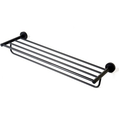 ALFI Black Matte 26 Inches Towel Bar & Shelf