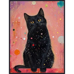 Amanti Art Candy Cat the Star Illustration by Justyna Jaszke Framed Canvas Wall Art - 1 of 4