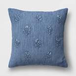 Embroidered Floral Square Throw Pillow - Threshold™