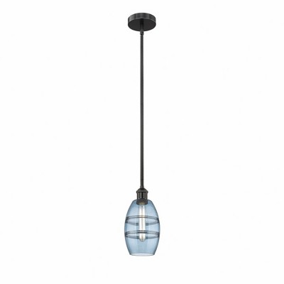 Vaz - 1 Light Stem Hung Mini Pendant In Industrial Style-7.63 Inches Tall and 5.88 Inches Wide